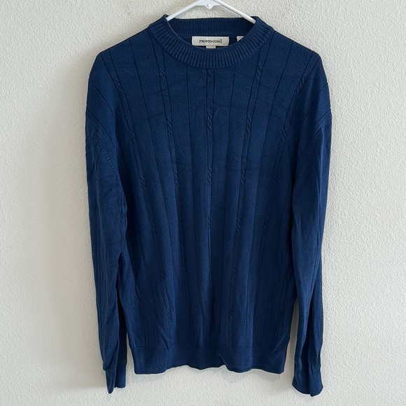 Pronto Uomo Crewneck Navy Sweater - Picture 1 of 8